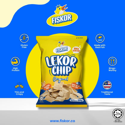 Twin Fiskor Keropok Lekor Chip Combo- 2 x Lekor Chips