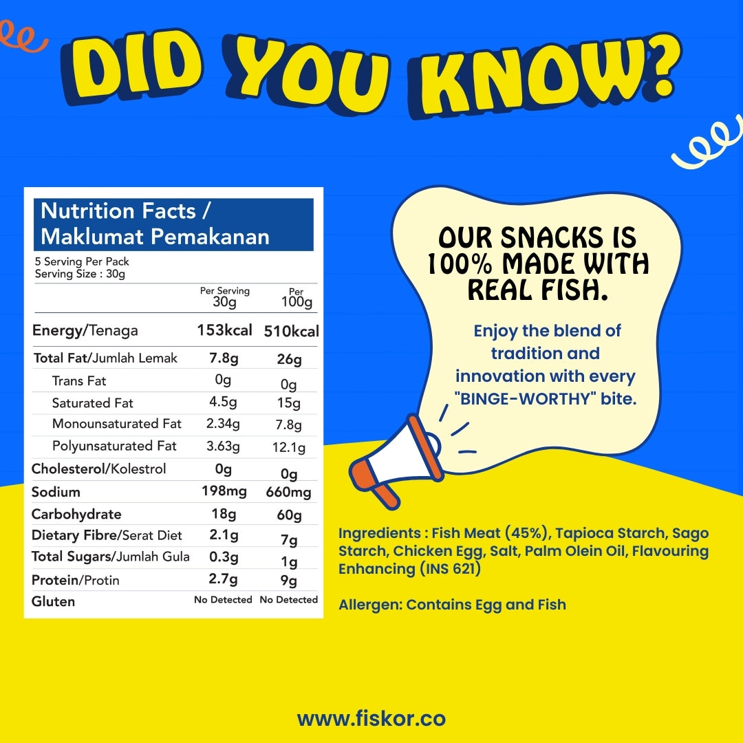 Fiskor Lekor Chips – 1 ctn (24 x Original Flavour, Halal Certified) WHOLESALE AVAILABLE)