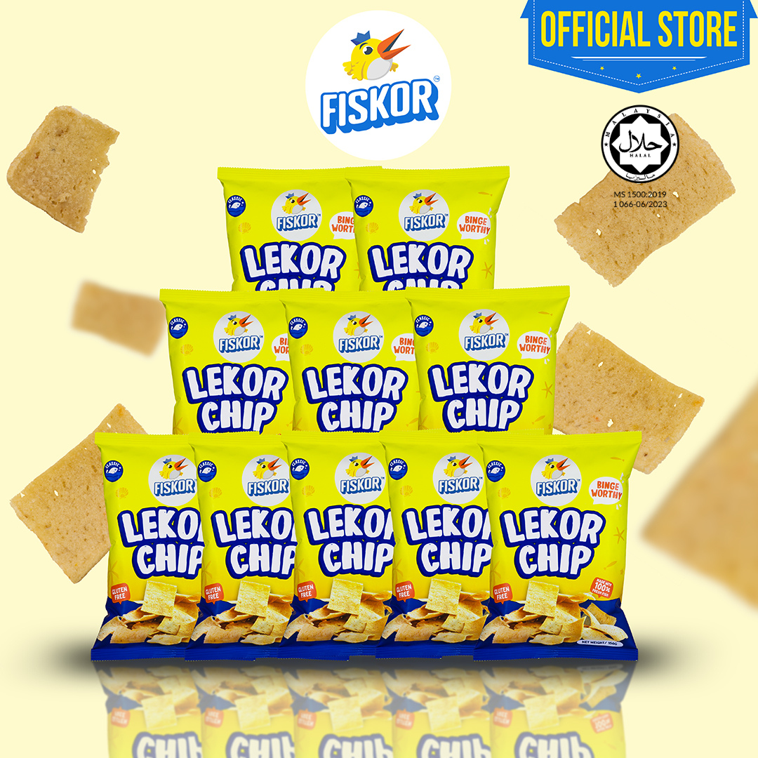 Family Pack Fiskor Lekor Chip- 10x  50g Original Flavour