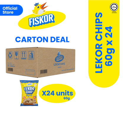 Fiskor Lekor Chips – 1 ctn (24 x Original Flavour, Halal Certified) WHOLESALE AVAILABLE)